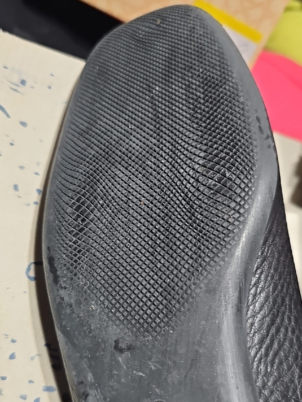 Prada Black Pebbled Leather Loafers with Silver Plaque Size 39 - Picture 6 of 7